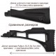 Приклад для АКМ, АК-74, Сайга, ВПО-136, ВПО-209/B Черный [PUFGUN]